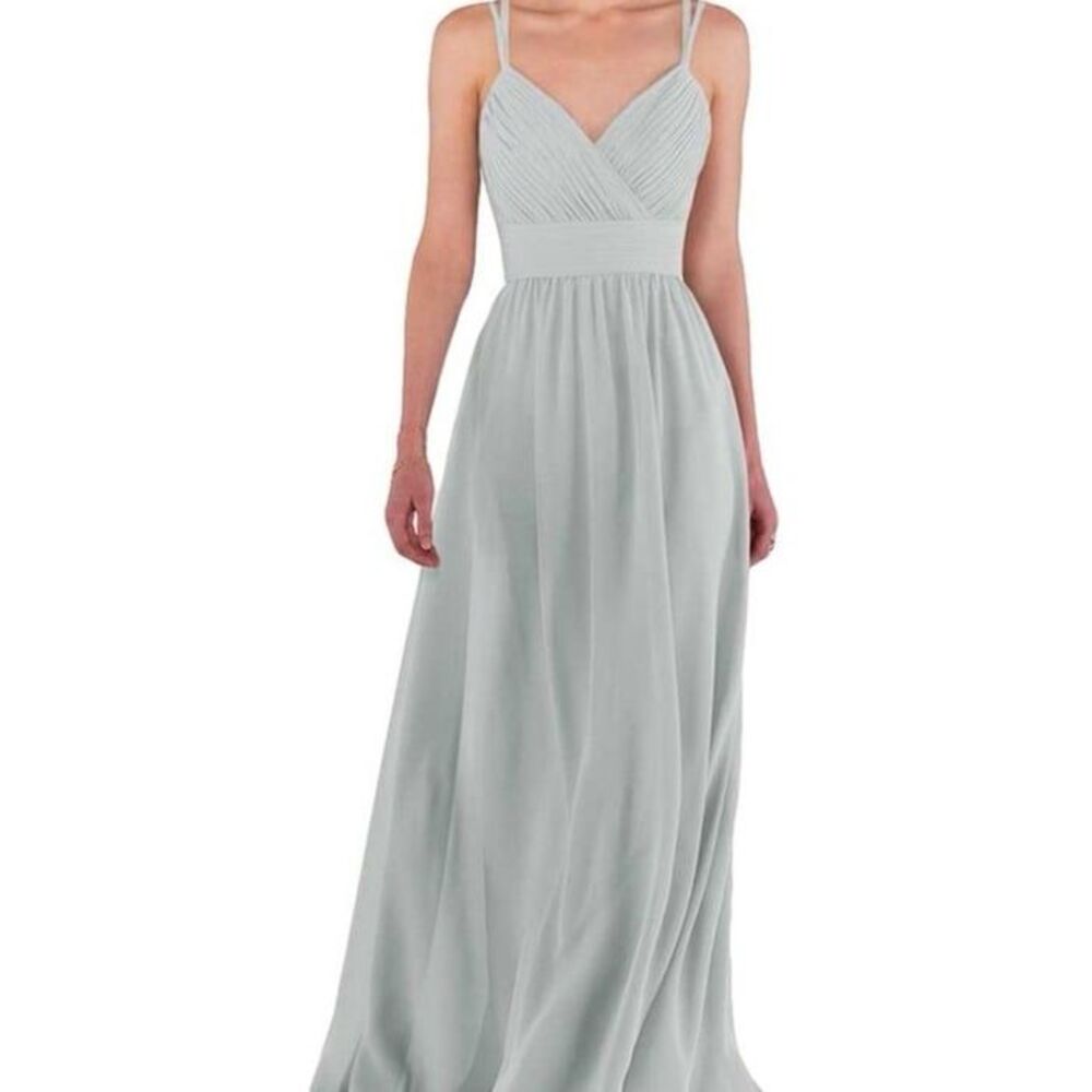 Sorella Vita artic blue bridesmaid maxi dress 9030